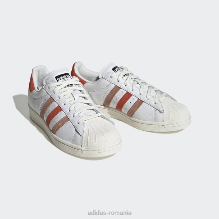 Adidas pantofi superstar de lut bărbați alb/rosu/argila 2JBN3891