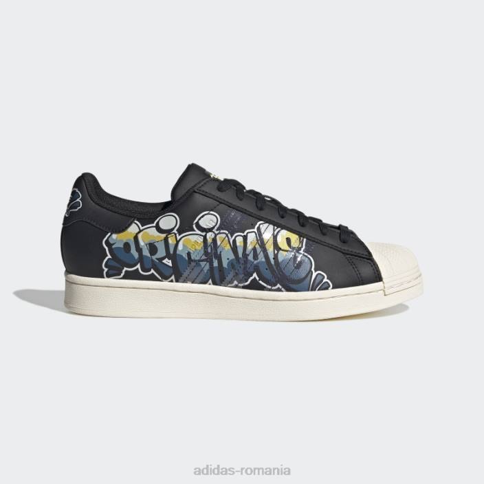 Adidas pantofi superstar fierbinți negru/alb bărbați alb negru 2JBN650