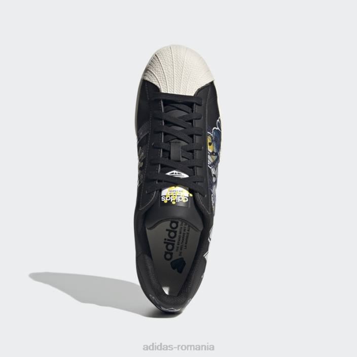 Adidas pantofi superstar fierbinți negru/alb bărbați alb negru 2JBN650