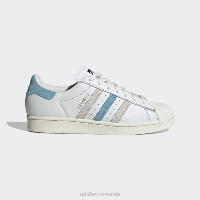 Adidas pantofi superstar gri bărbați alb/albastru/gri 2JBN3896