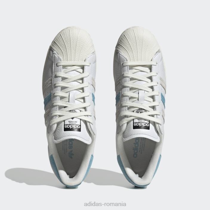 Adidas pantofi superstar gri bărbați alb/albastru/gri 2JBN3896