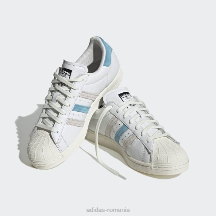 Adidas pantofi superstar gri bărbați alb/albastru/gri 2JBN3896