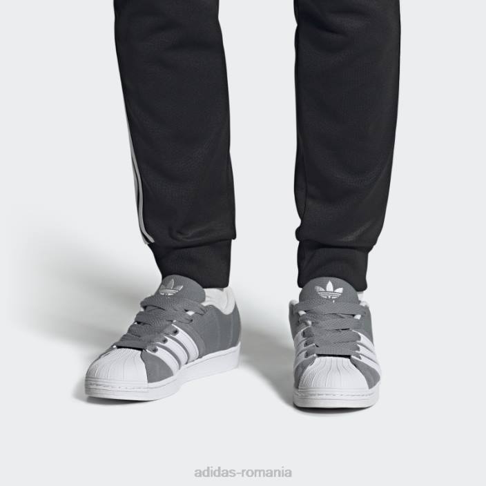 Adidas pantofi superstar supermodificat gri adidas bărbați gri/alb 2JBN162