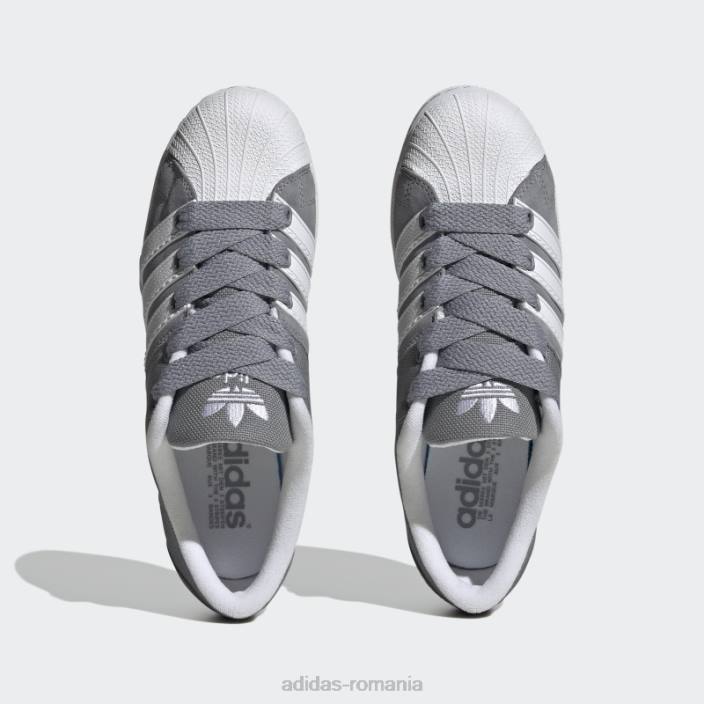 Adidas pantofi superstar supermodificat gri adidas bărbați gri/alb 2JBN162