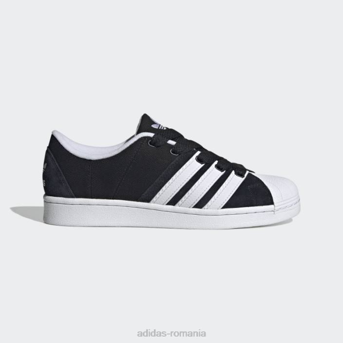 Adidas pantofi superstar supermodificati alb elegant bărbați alb negru 2JBN222