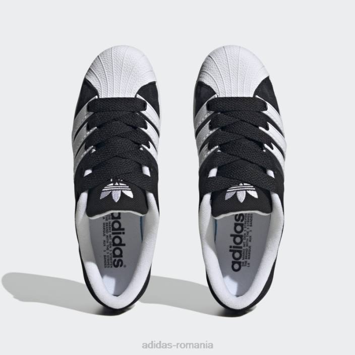 Adidas pantofi superstar supermodificati alb elegant bărbați alb negru 2JBN222