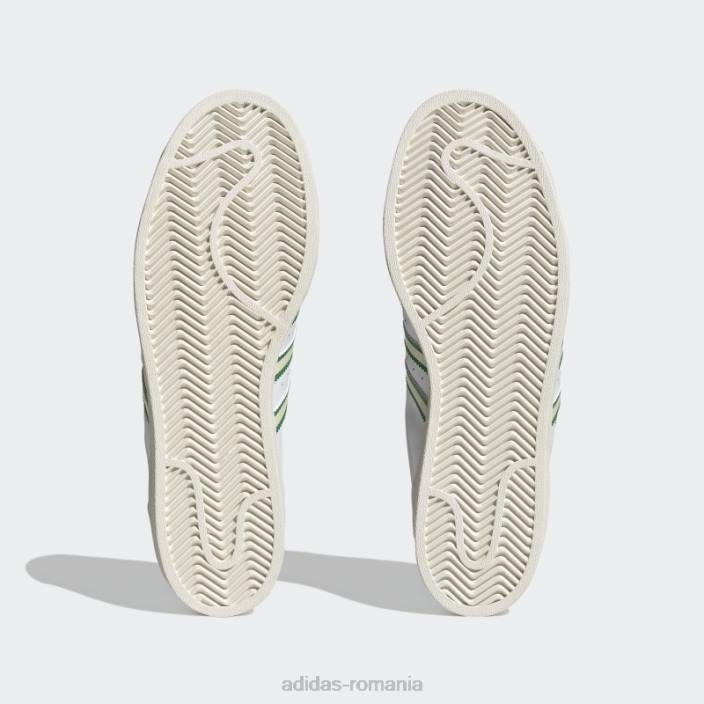 Adidas pantofi superstar verzi eleganti bărbați alb/verde 2JBN4811
