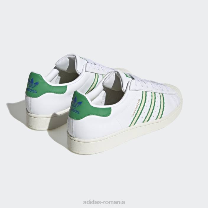 Adidas pantofi superstar verzi eleganti bărbați alb/verde 2JBN4811
