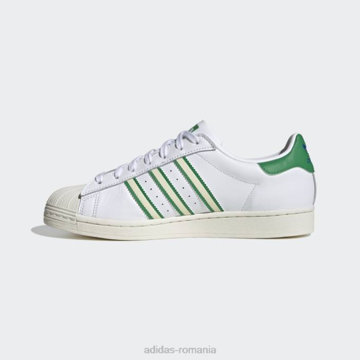 Adidas pantofi superstar verzi eleganti bărbați alb/verde 2JBN4811