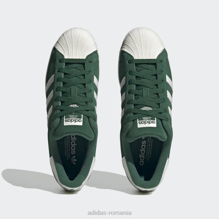 Adidas pantofi superstar verzi eleganti bărbați verde/alb/auriu metalic 2JBN4066