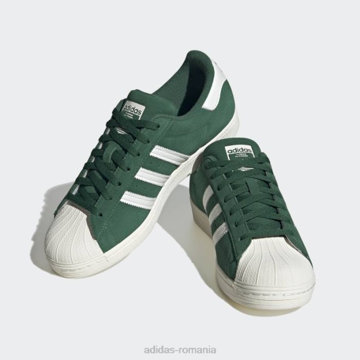 Adidas pantofi superstar verzi eleganti bărbați verde/alb/auriu metalic 2JBN4066