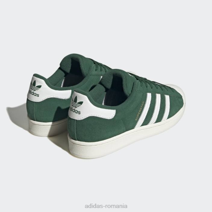 Adidas pantofi superstar verzi eleganti bărbați verde/alb/auriu metalic 2JBN4066