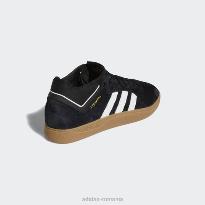 Adidas pantofi tyshawn negri bărbați negru/alb/auriu metalic 2JBN5948