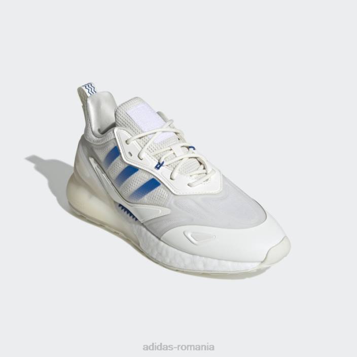 Adidas pantofi zx 2k boost 2.0 alb bărbați pasăre albă/albastru 2JBN727