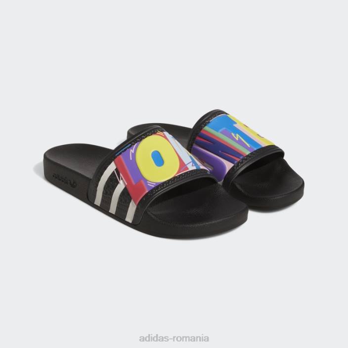 Adidas sandale negru adilette pride adidas bărbați alb negru 2JBN537