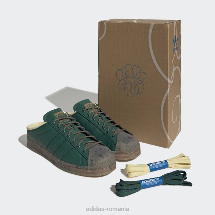 Adidas superstarul verde plantează și crește catâri bărbați verde galben 2JBN4492