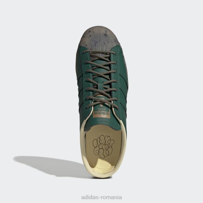 Adidas superstarul verde plantează și crește catâri bărbați verde galben 2JBN4492