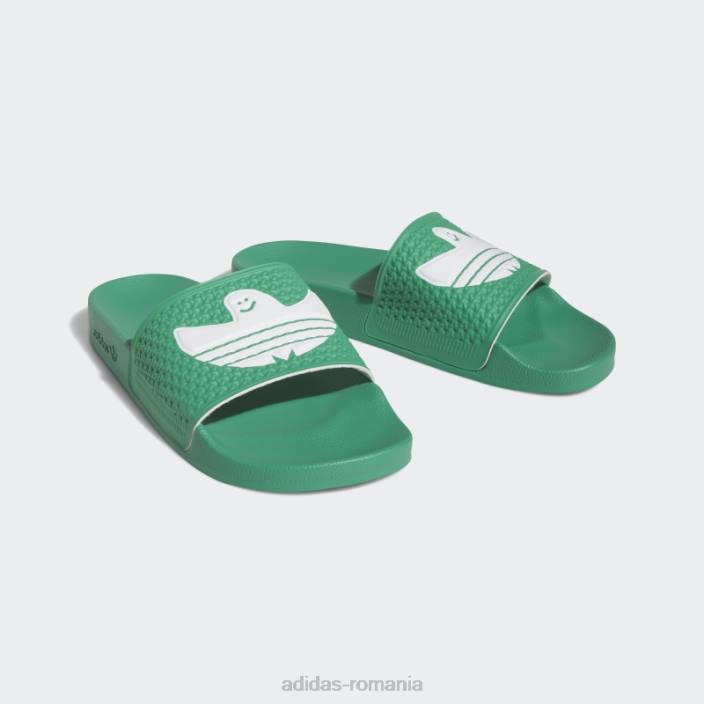 Adidas tobogane shmoofoil verde curte bărbați verde curte/alb 2JBN4168