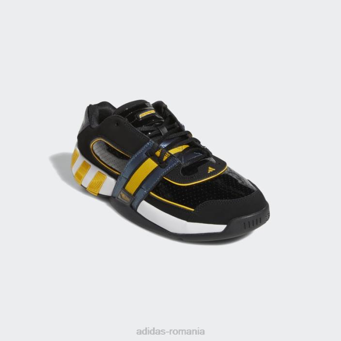 Adidas agent gil restomod pantofi de baschet negri bărbați negru/auriu/otel 2JBN19447