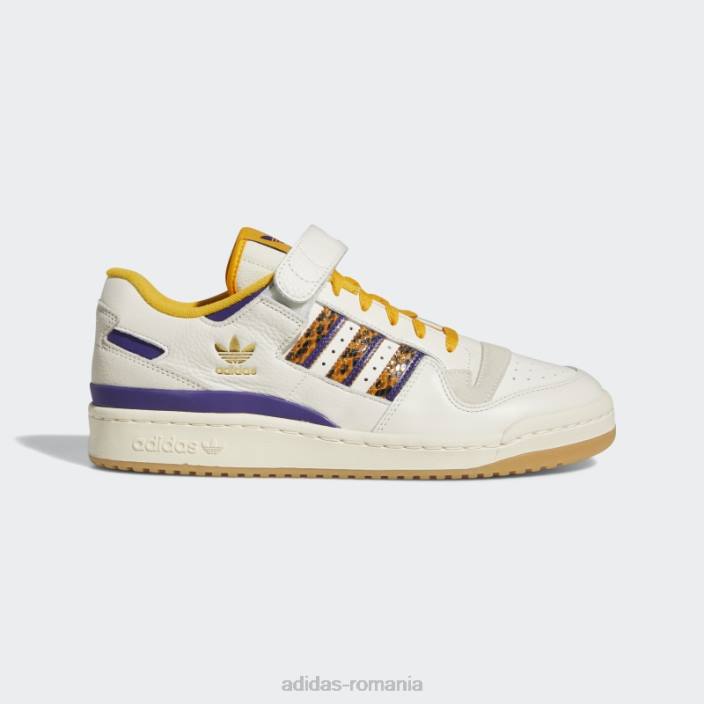 Adidas alb forum 84 pantofi jos moda bărbați aur alb 2JBN19701