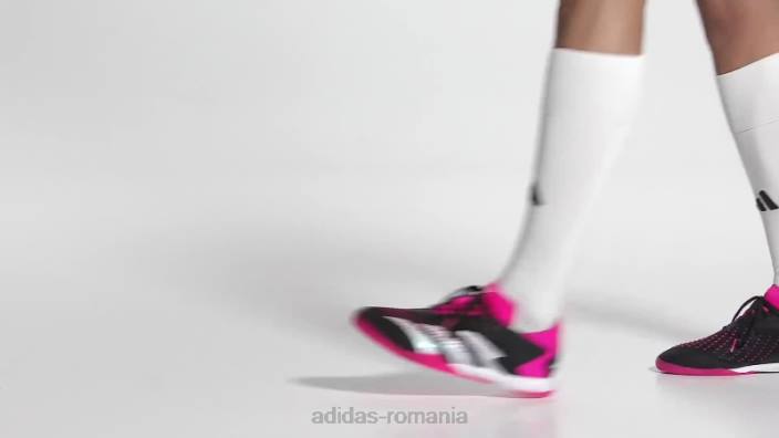 Adidas negru predator precizie.1 pantofi de fotbal indoor adidas bărbați negru/alb/roz 2JBN19611