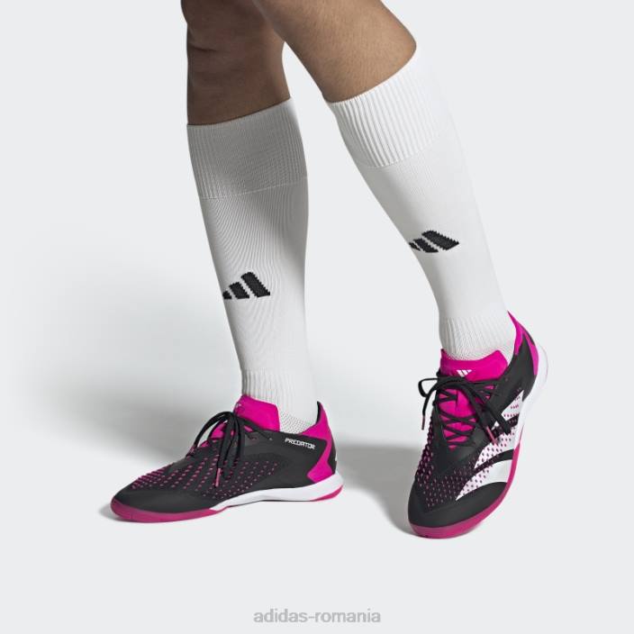 Adidas negru predator precizie.1 pantofi de fotbal indoor adidas bărbați negru/alb/roz 2JBN19611