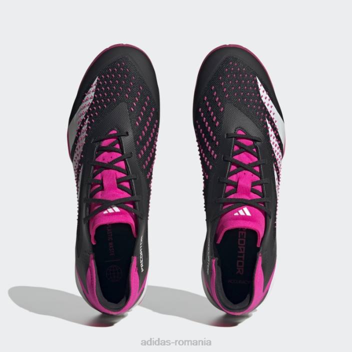 Adidas negru predator precizie.1 pantofi de fotbal indoor adidas bărbați negru/alb/roz 2JBN19611