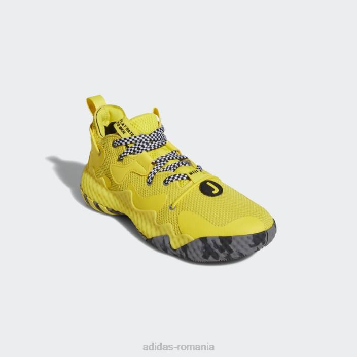 Adidas întări vol. 6 pantofi de baschet galbeni bărbați galben/negru 2JBN20012