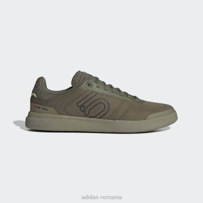 Adidas olive five ten sleuth dlx canvas mountain bike pantofi bărbați măsline/negru/lime 2JBN19805