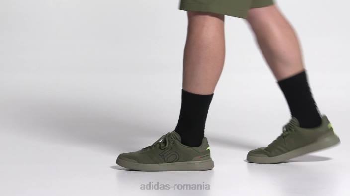 Adidas olive five ten sleuth dlx canvas mountain bike pantofi bărbați măsline/negru/lime 2JBN19805