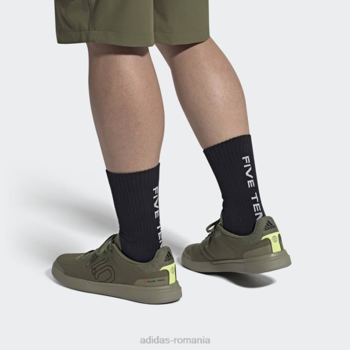 Adidas olive five ten sleuth dlx canvas mountain bike pantofi bărbați măsline/negru/lime 2JBN19805