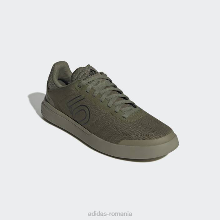 Adidas olive five ten sleuth dlx canvas mountain bike pantofi bărbați măsline/negru/lime 2JBN19805