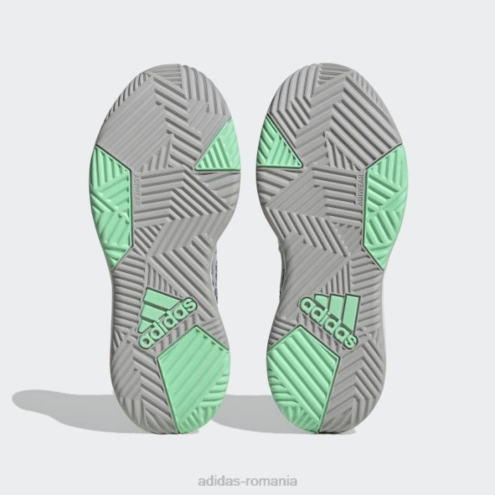 Adidas ownthegame 2.0 lightmotion sport baschet mid pantofi alb adidas bărbați alb/negru albastru/mentă 2JBN19584