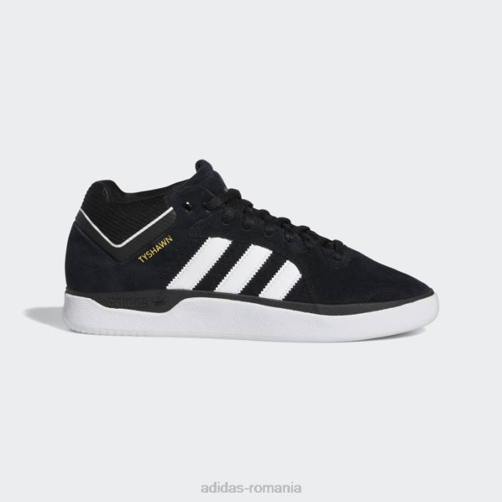 Adidas pantofi Tyshawn albi bărbați alb negru 2JBN19752