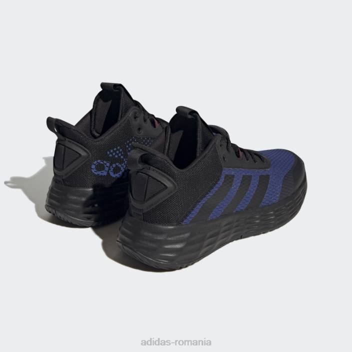 Adidas pantofi adidas negri ownthegame 2.0 lightmotion sport baschet mijlocii bărbați negru/carbon/albastru victorie 2JBN19485