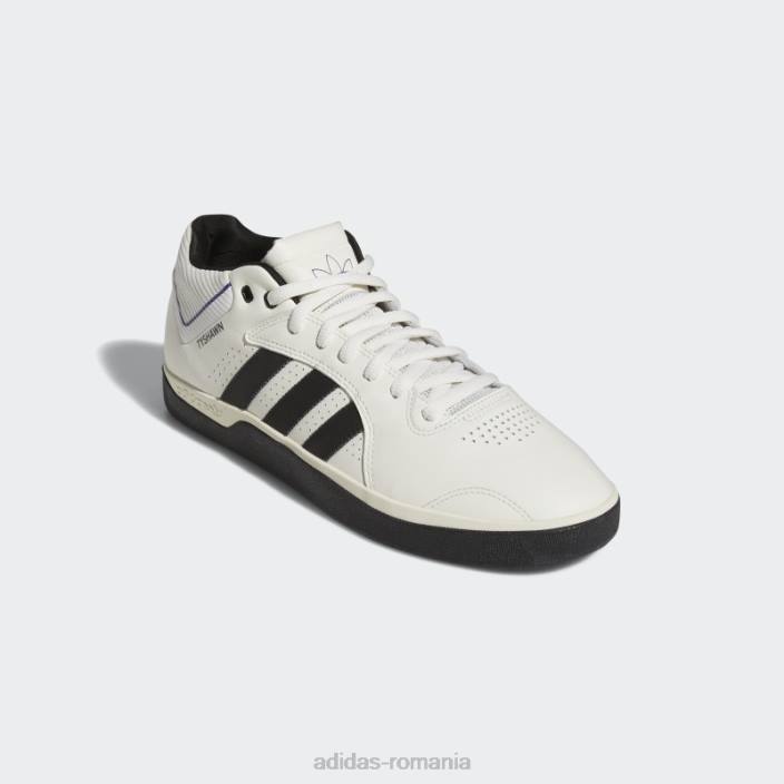 Adidas pantofi albi Tyshawn bărbați alb/negru/violet 2JBN19480