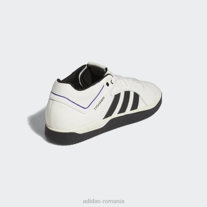 Adidas pantofi albi Tyshawn bărbați alb/negru/violet 2JBN19480