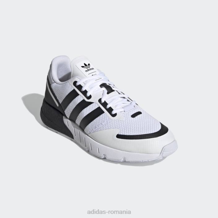 Adidas pantofi albi zx 1k boost bărbați alb/negru/argintiu 2JBN19378
