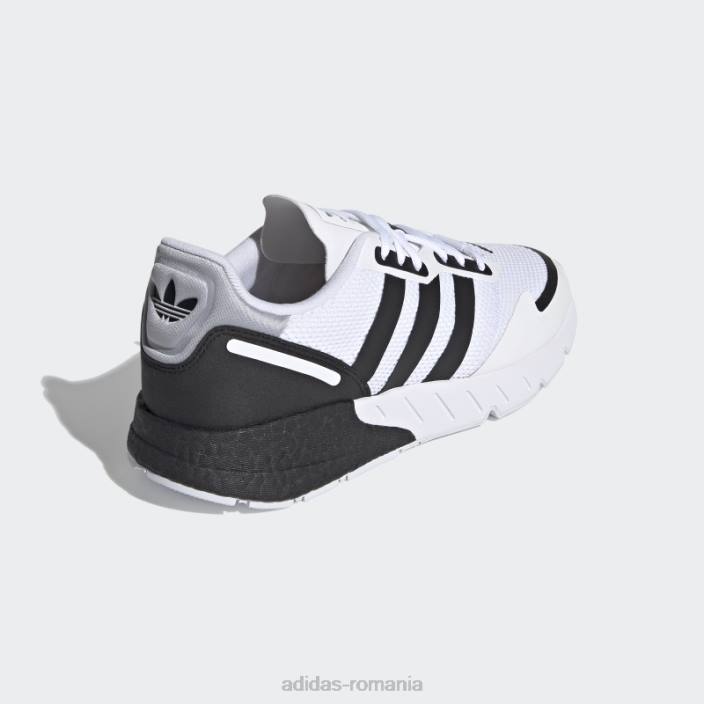 Adidas pantofi albi zx 1k boost bărbați alb/negru/argintiu 2JBN19378