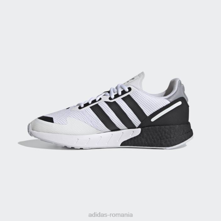 Adidas pantofi albi zx 1k boost bărbați alb/negru/argintiu 2JBN19378