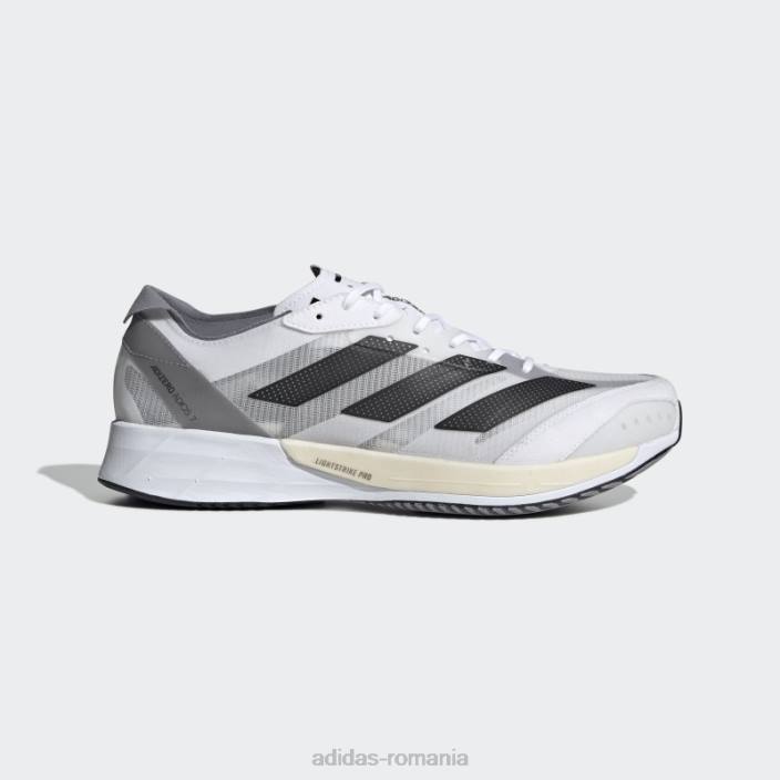 Adidas pantofi alergare adizero adios 7 alb bărbați alb/negru/gri 2JBN19682