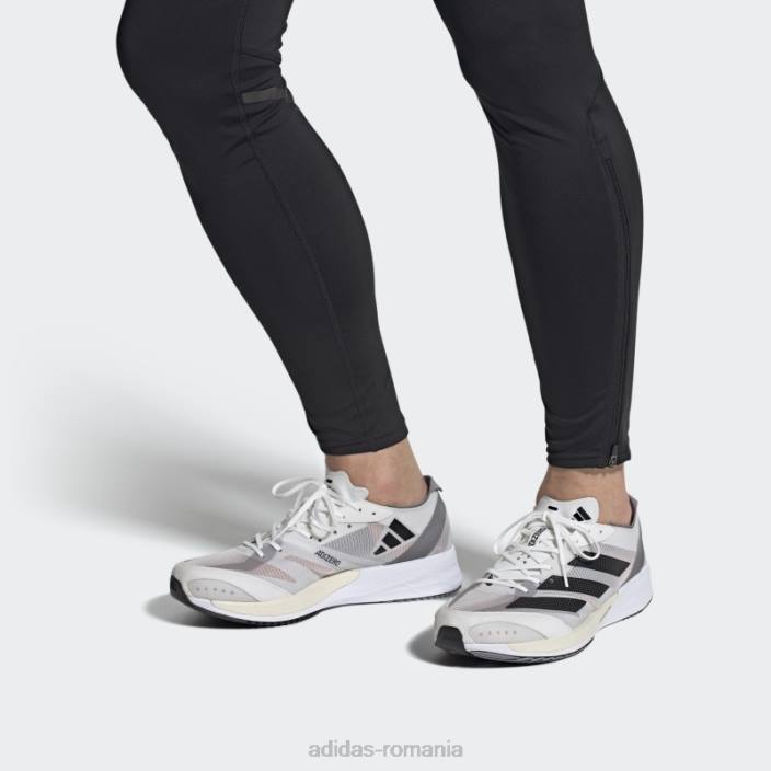 Adidas pantofi alergare adizero adios 7 alb bărbați alb/negru/gri 2JBN19682