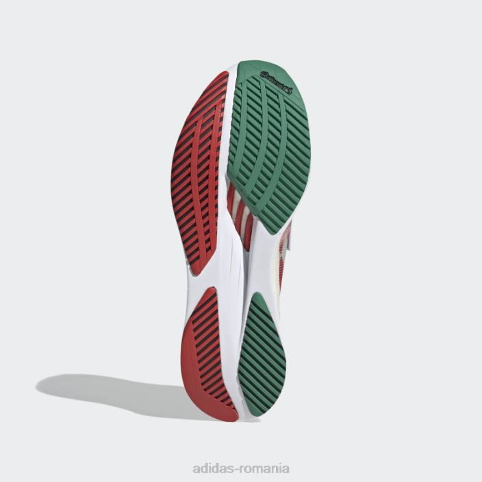 Adidas pantofi alergare adizero boston 11 alb bărbați alb/negru/verde intens 2JBN19322