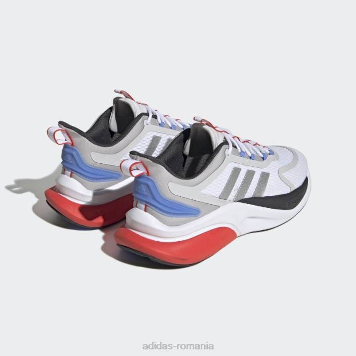 Adidas pantofi alphabounce+ albi bărbați alb/argintiu/albastru 2JBN19639