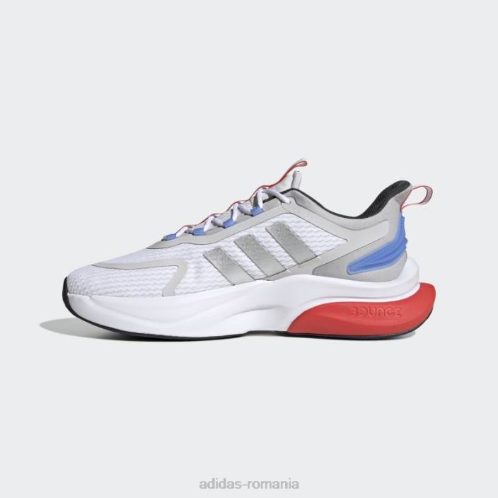 Adidas pantofi alphabounce+ albi bărbați alb/argintiu/albastru 2JBN19639