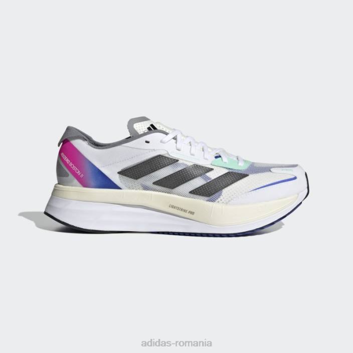 Adidas pantofi de alergare adizero boston 11 negri bărbați alb/negru/albastru 2JBN19687