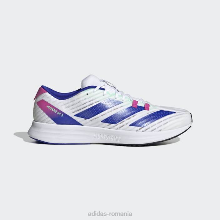 Adidas pantofi de alergare albi adizero rc 5 adidas bărbați alb/albastru/negru 2JBN19803