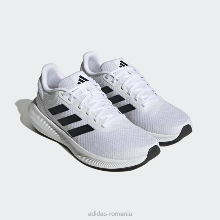 Adidas pantofi de alergare albi runfalcon 3 cloudfoam bărbați alb negru 2JBN19444