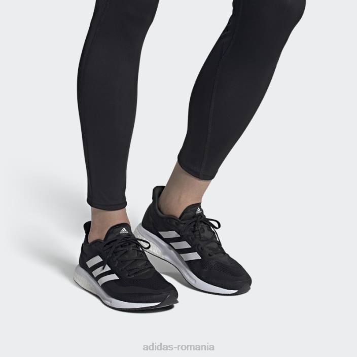 Adidas pantofi de alergare supernova negri bărbați negru/alb/argintiu 2JBN19904
