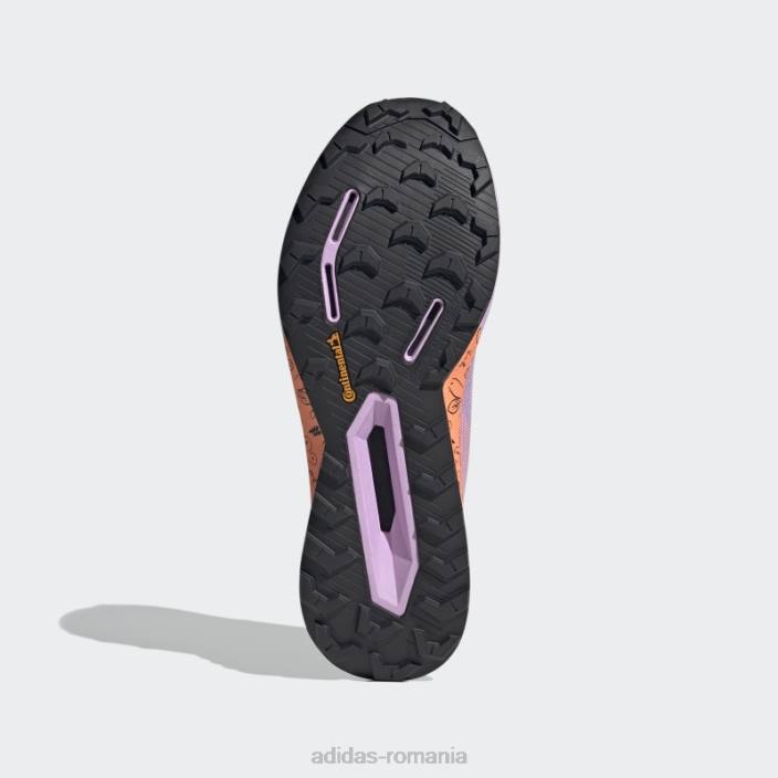 Adidas pantofi de alergare terrex agravic ultra bca lila bărbați liliac/portocaliu fascicul/magenta 2JBN19778